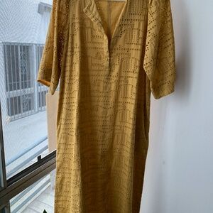 Mirth Maxi Dress Golden Eyelet - Small - NWOT